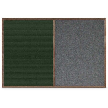 United Visual Products Slim Style Indoor Enclosed Corkboard, 24 UV502SC-GOLD-CORK